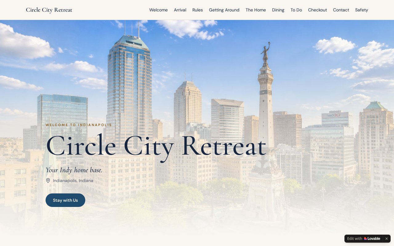 Circle City Retreat guest guide