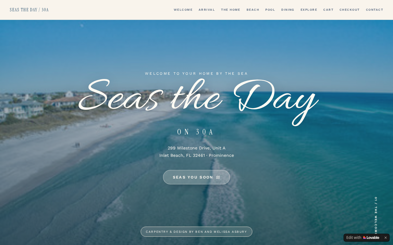 Seas the Day on 30A guest guide on a laptop